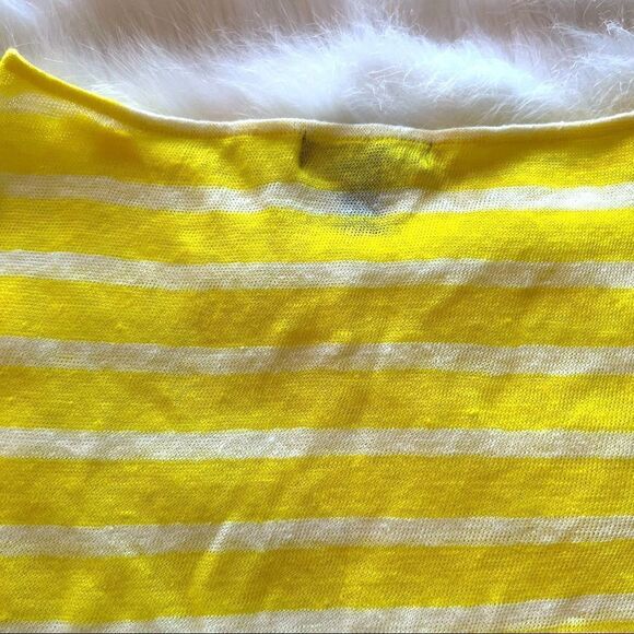 Lauren By Ralph Lauren Yellow Striped Lightweight Sweater (S) - Picture 6 of 9